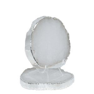 Quartz-Coasters-Silver Trim 